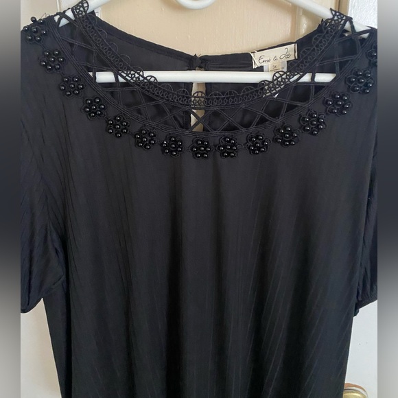 Emi & Ice Beaded Dressy top sz 3x new 🎁 - Picture 4 of 4